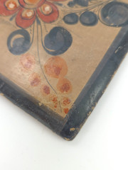 Vintage Barro Bruñido/Burnished Tonala Mexico Floral Tile