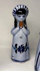 Vintage Estate 14 Piece Tonala Folk Art Mexican Pottery Nativity Set