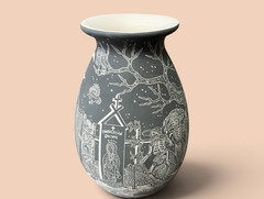 Mata Ortiz Pottery Day of the Dead Night Javier Martinez Cemetery Ravens Mexican