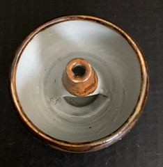 Handmade Incense Sage Burner Holder Pottery Signed Clay Glazed Stoneware Mexico