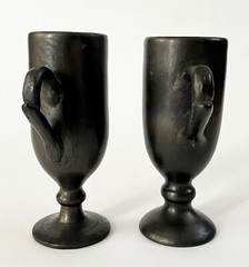 2 VTG MEXICAN OAXACAN COYOTEPEC BARRO NEGRO BLACK CLAY LAMA WESTERN AIRLINES CUP