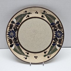 Vintage Netzi Pottery Sandstone Tonala Plate Floral – Signed