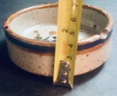 CLASSIC TONALA Cobalt blue Floral Design Grannycore 3 Slot Ashtray Decor