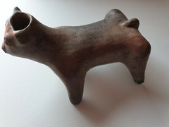 ANCIENT MUSEUM PRE-COLUMBIAN/ PRECLASSIC MAYAN ARCHEOLOGY ARTIFACT POTTERY DOG