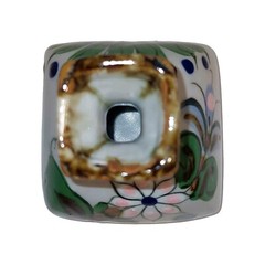 Mexican Pottery Bud Vase Small Signed Mex Reyna Hand Painted Floral Art Mexico