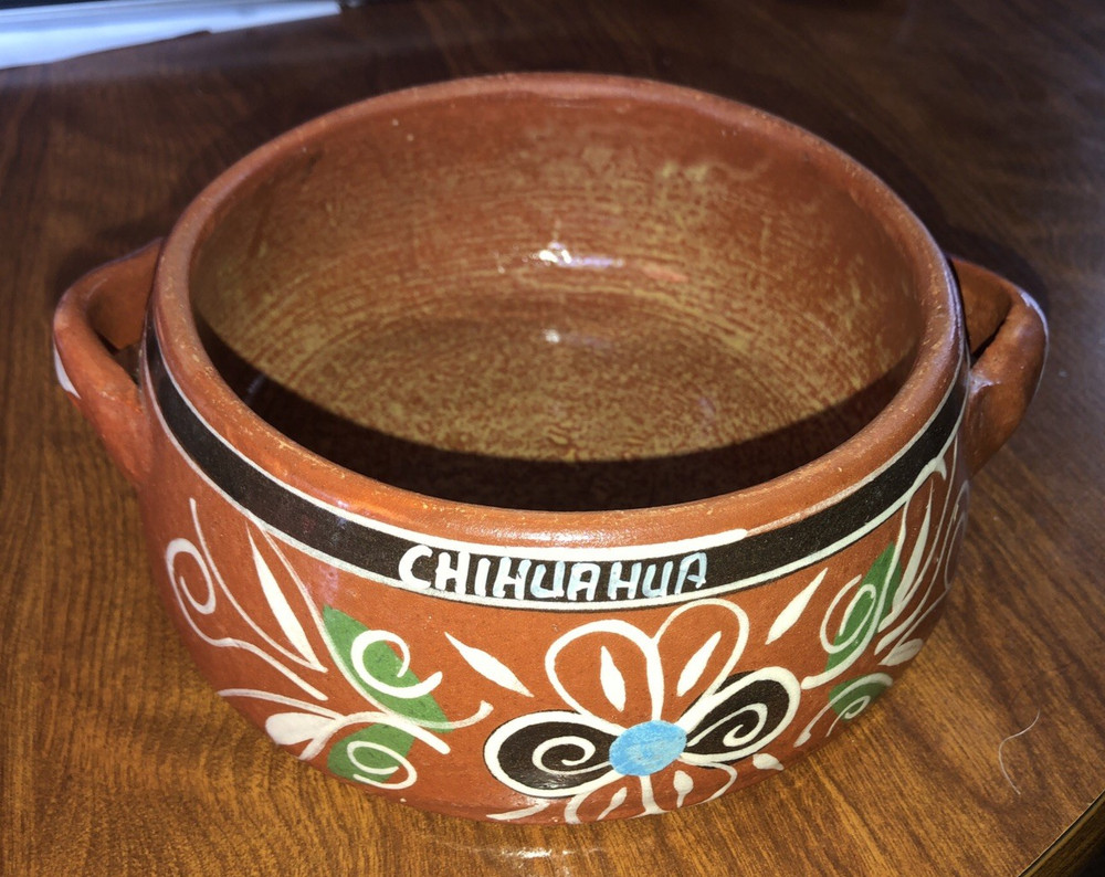 Mexican Classic Hand Painted B. C. Tonala, 6” Diameter Serving Bowl, Chihuahua