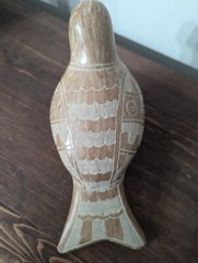 Vintage Mexico Pottery Effigy Parrot Bird Sculpture Vase Vessel Reproduction