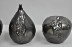 Dona Rosa Barro Negro Black Pottery Fruit Mexico Mid Century Modern – 5 Pcs