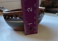 Vintage Mexico Red Clay Hand Painted Nesting Bowls SET OF FOUR (4)