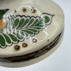 Mexico Tonala Pottery Floral Signed Candle Stick Single Holder