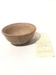 Pre-Classic 100-300 AD Nynte Pottery Bowl w. Red Painted Design.6”Rx3”T -Museum