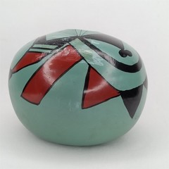 VTG 1950s Manuel Olivas Mata Ortiz Green & Black Paquime Pottery Jar New Arrival