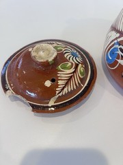 1940s Tlaquepaque Redware Mexican Studio Pottery Bean Pot