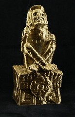 Aztec Xochipilli Death Whistle God of Ecstasy Art & Music Ancient Gold USA MADE