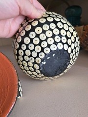 Vintage Handmade Mexican Mayan Folk Art Chiapas Pottery Chicken Pot w/ Lid