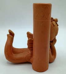 Vintage Oaxaca Terra Cotta Laying Angel Tabletop Candle Holder Adorable