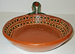Mexican Terracotta Fry Pan de Barro Redware Clay Skillet 8-8 1/2″ (SEE BELOW)