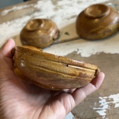 Vtg Mexican Red Ware Individual Pottery Bowl 4.25” Dia Handmade Painted Set 6