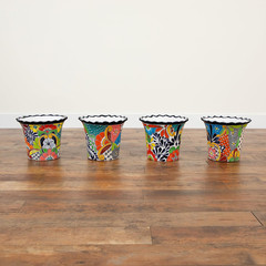 10-In X 12-In Handcrafted Mexican Talavera Ceramic Planter – Vibrant Hand-Painte
