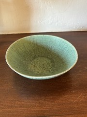 Felix Tissot Mexico Desert Gem Stone Green Speckled 6.5” Bowl 2” High
