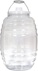 Made in Mexico Mexican Clear Vitrolero with Lid 5 5 gallon, Transparent