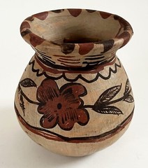 4 VTG MEXICAN FOLK ART POTTERY AMATENANGO DEL VALLE CHIAPAS CERAMIC CLAY POT JAR