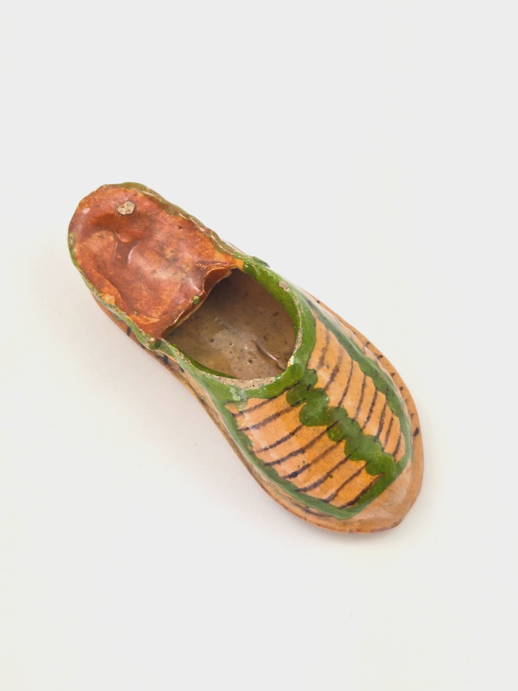 Vintage Mexican Pottery Huarache Miniature Shoe Ashtray – Single
