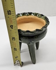 Green Clay Copalero/ Incense Burner Handcrafted In Oaxaca Copalero De Barro