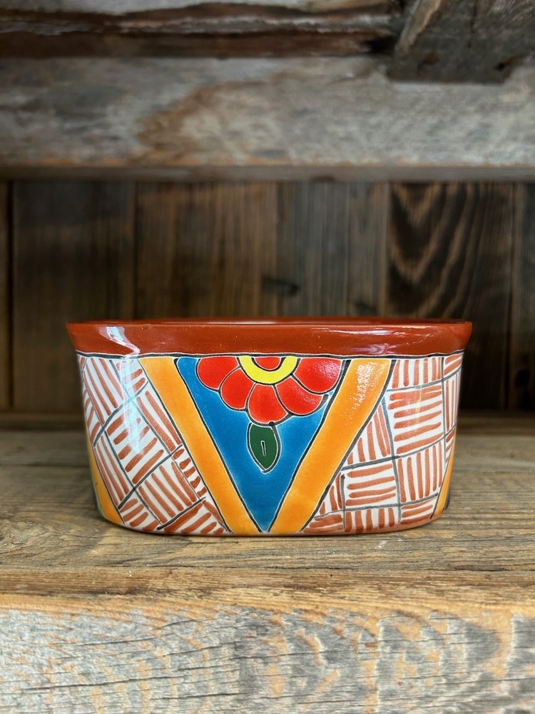 Authentic Hand-Painted Talavera Planter for Windowsill, Tabletop 30520