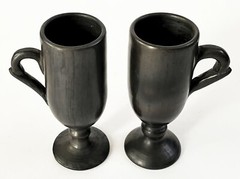 2 VTG MEXICAN OAXACAN COYOTEPEC BARRO NEGRO BLACK CLAY LAMA WESTERN AIRLINES CUP