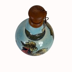 Talavera Tabletop Oil Lamp Cardinal of Peace VTG Artist Sign Outdoor Patio Torch