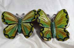 Talavera Butterflies Handmade & Painted Ceramic Mexican Pottery Wall Decor