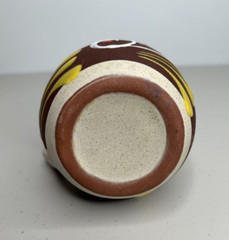 Two Modern Hand-Painted Mexican Clay Pottery Mugs – Glazed Rim & Interior