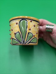 Authentic Hand-Painted Talavera Planter for Windowsill, Tabletop, 5×3.5”
