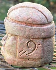 Olmec-Style Head Effigy Vessel Modern decorative replica