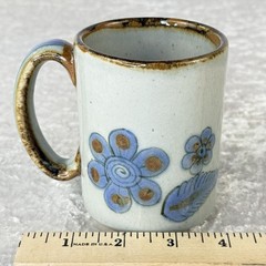 VTG Ken Edwards Pottery El Palomar Mexico Tonala Blue Bird 8oz Coffee Mugs