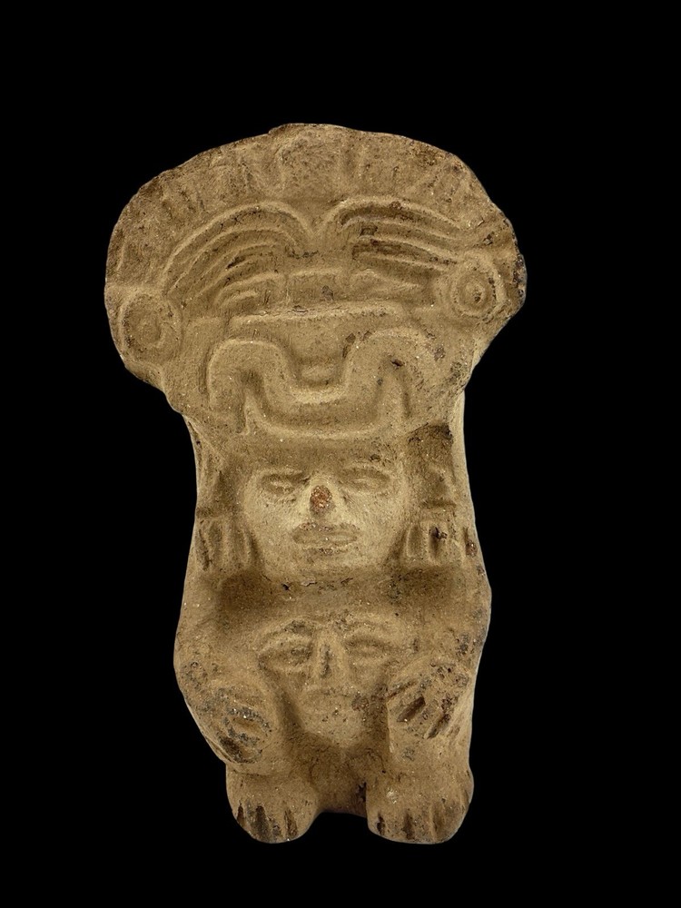 Vintage Pre-Columbian Inspired Mayan Terracotta Decorative Pottery Artifact