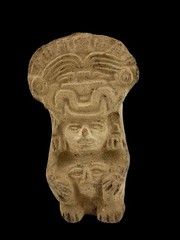 Vintage Pre-Columbian Inspired Mayan Terracotta Decorative Pottery Artifact
