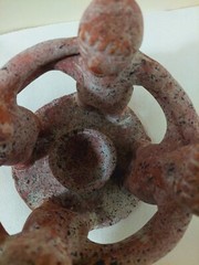Aztec Mayan Circle Of 4 Friends Clay Candle Holder 7″x 7″ single holder