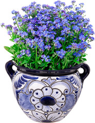 Set of 2 7-Inch Talavera Planters – Colorful Mexican Ceramic Flower Pots