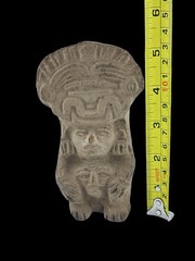 Vintage Pre-Columbian Inspired Mayan Terracotta Decorative Pottery Artifact