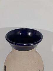Ken Edwards Tonala stoneware pottery floor vase bird snake butterfly vintage