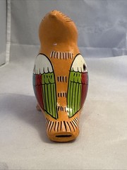 Tonala Bird Hand Painted Colorful Mexican Pottery Water Whistle Ocarina Works