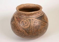 Prehistoric Casas Grandes Pottery Jar. Hand made and Painted Poly Chrome