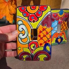 Mexican Talavera pottery Single Toggle light switch Cover Folk Art