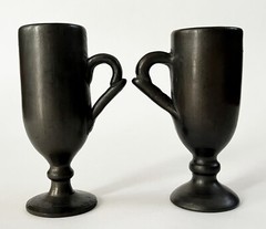 2 VTG MEXICAN OAXACAN COYOTEPEC BARRO NEGRO BLACK CLAY LAMA WESTERN AIRLINES CUP