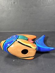Terra Cotta Painted Fish Table Top Decor, 5″ Tall