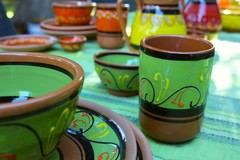 Cactus Canyon Ceramics Spanish Terracotta Deep Serving Dish Green