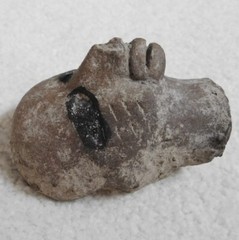 Pre-Columbian / Mayan Artifact Face Effigy Warrior w Marked Face Tribal Scars