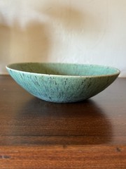 Felix Tissot Mexico Desert Gem Stone Green Speckled 6.5” Bowl 2” High